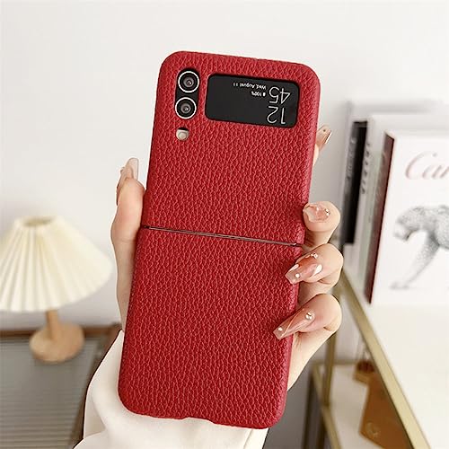 Coque en cuir de luxe pour Samsung Z Flip 4 antichoc et élégante