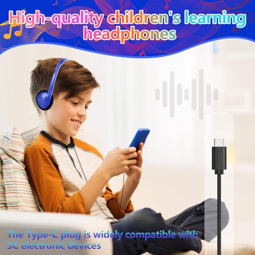 Image of USB C Headphones Bulk 30 Pack for Classroom School Kids,On-Ear Wired | USB Type C Headphones for School Student Children Compatible with Pad Tablet Smartphones Travel Testing Mixed Colors