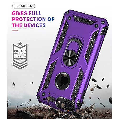 Coque antichoc iPhone 8 Plus et 7 Plus protection écran violet - 2