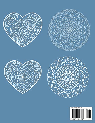 Heart Mandalas Coloring Book For Adults: Perfect Gift For Your Love Beautiful Pages ForRelaxation image 4