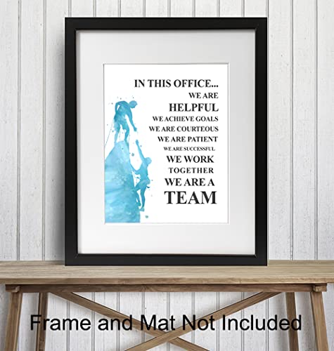 Yellowbird Art & Design Motivational Office Decor, Inspirational Quote – 8X10 Teamwork Poster For Hr, Team Leader, Manager, Boss thumb #2