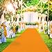 EZLucky Orange Carpet Runner for Party, 2.6X15 ft, 130 GSM Felt Non-Woven with Double-Sided No Traces Adhesive Sticke, Costume Party Decos, Orange Runway Rug for Prom