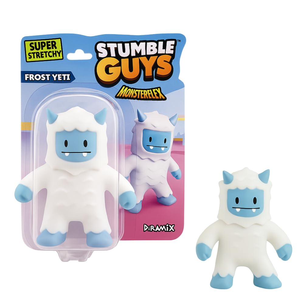 Brinquedo Stumble Guys Yeti Monsterflex 12 cm Estica e Dobra