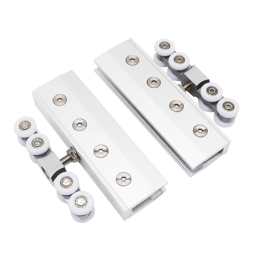 Xnuiasqe For Glass For Glass Hanging Wheels 8 Rounds For Glass Sliding Door Rollers Silent Caster Bedroom Meeting Room Wardrobe Door Roller