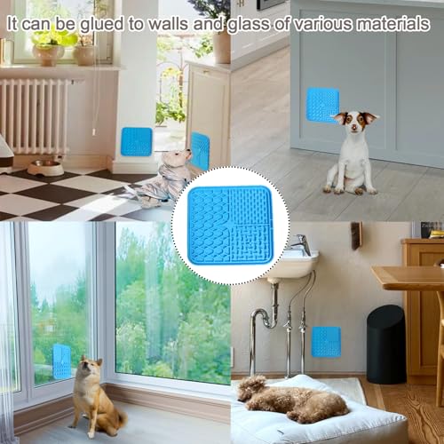 ALLY-MAGIC Leckmatte Hund Schleckmatte Hund Schleckmatte Katze für Große Hunde und Welpen Angstlinderung Hundespielzeug Fütterungsmatte für Butter Joghurt Erdnüsse 15 * 15 cm E22-CWTSD