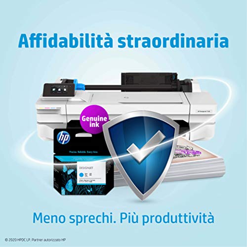 HP 712 Nero 80-ml 3ED71A, Cartuccia Originale ad Alta Capacità, Inchiostro HP, compatibile con Stampanti Plotter HP DesignJet T650, T630, T250, T230, Serie Studio e HP 713 Testina di Stampa DesignJet