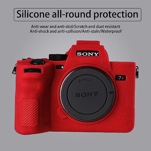 Funda de silicona para cámara Sony Alpha 7R V Easy Hood roja miniatura 6