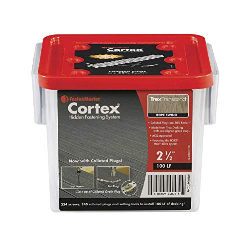 FastenMaster Cortex Collated pour terrasse Trex - Fixation invisible 30 m linéaires