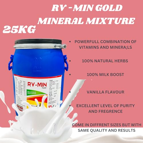Image of RV MIN Mineral Mixture Pouch for Cow Milk Booster (25 kg Drum)