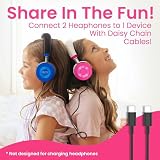 Puro Sound Labs JuniorJam Plus słuchawki ograniczające głośność dla dzieci, bezpieczniejszy dźwięk do ochrony słuchu - regulowane słuchawki Bluetooth do tabletów, smartfonów, komputerów PC, czas pracy