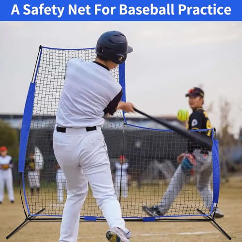 image for Gulfmore 7X 7 FT Baseball L-Screen Protective Net,Pitcher Protection N