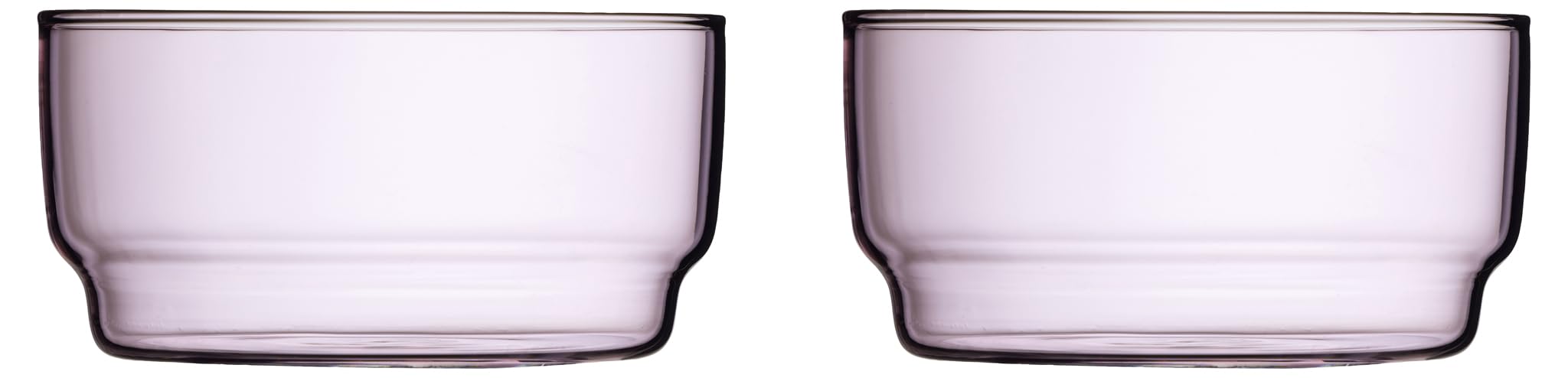 Bol 12 cm Lyngby Glas Torino rose vaisselle de table en verre 2 pces