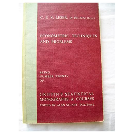 Econometric techniques and problems (Griffin's statistical monographs and courses)