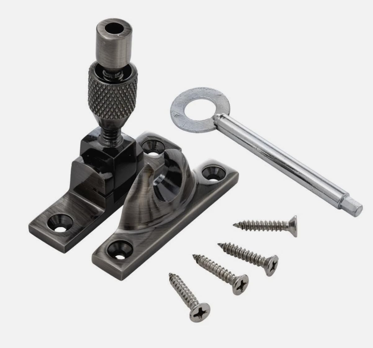 Sash Window Fastener – Mini, Locking (Antique Petwer)