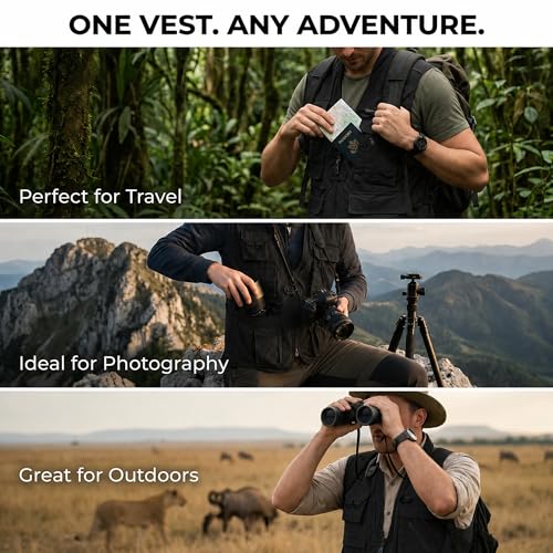 Image of Humvee Utility Vest with 21 Pockets -Travel, Safari, Hunting, Camping, 100% Cotton, Tactical Jacket for Men & Women