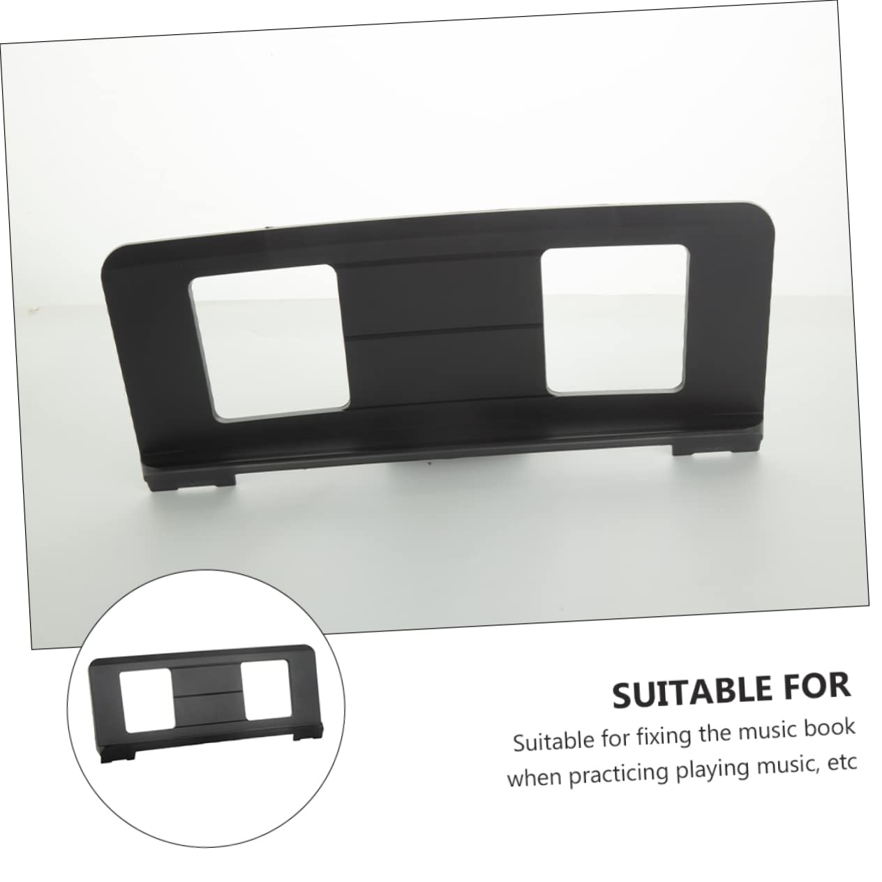 Porta Libri per Spartiti Musicali Supporto per Spartiti in ABS Nero, Leggero e Facile da Trasportare, per Tastiera Durante le Prove