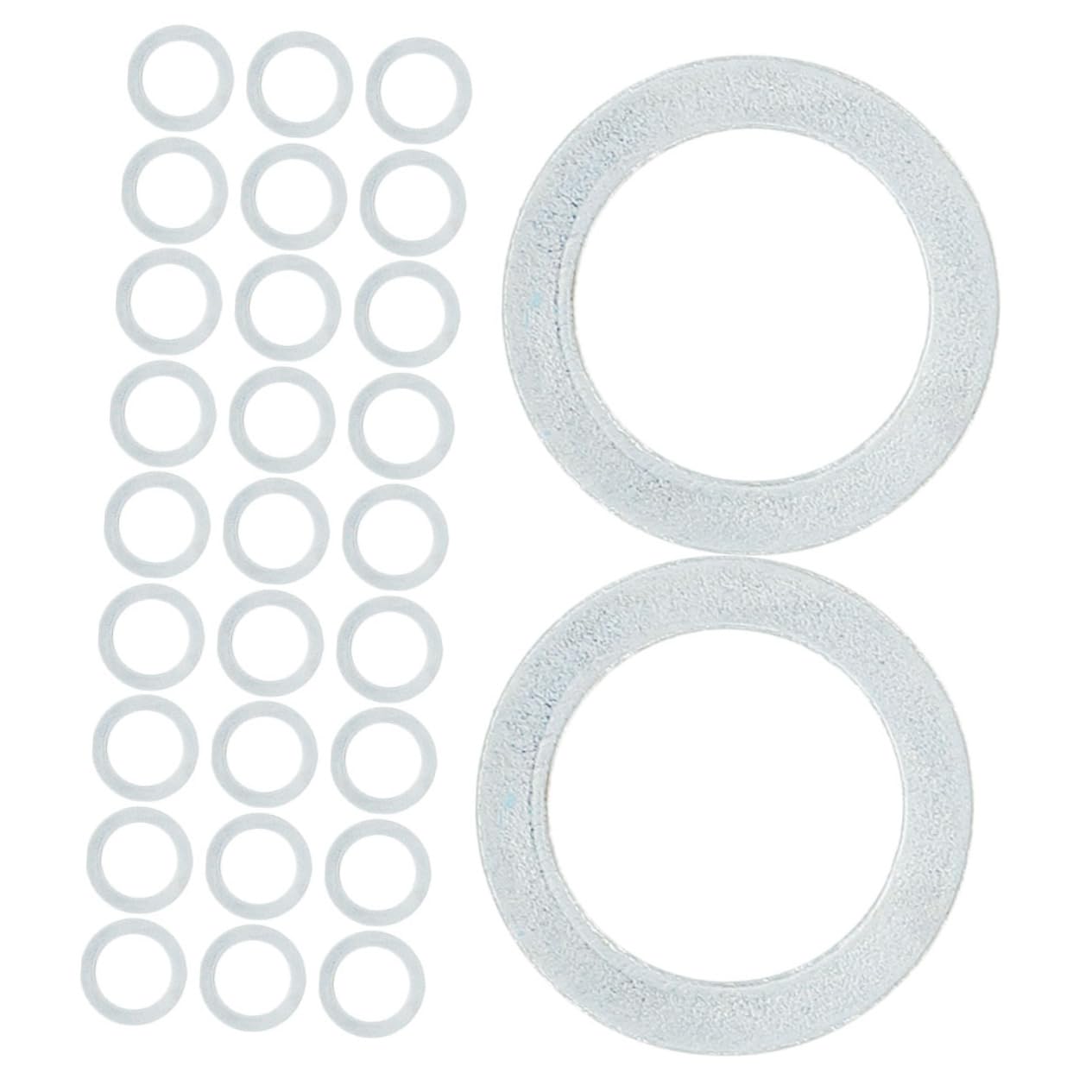 BESPORTBLE 200pcs Skateboard Axle Washers Set - Aluminum Alloy Washers Skateboard Hardware Set - Precision Spacers Skateboarding Flat Washer Assortment Hardware for Repair Maintenance