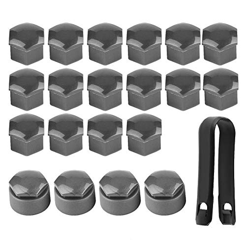 Écrou à molette couvre capuchons, 20pcs Couvercle de vis de moyeu de voiture Écrou 17mm de roue de voiture Protection de vis de moyeu automatique Couvercle...