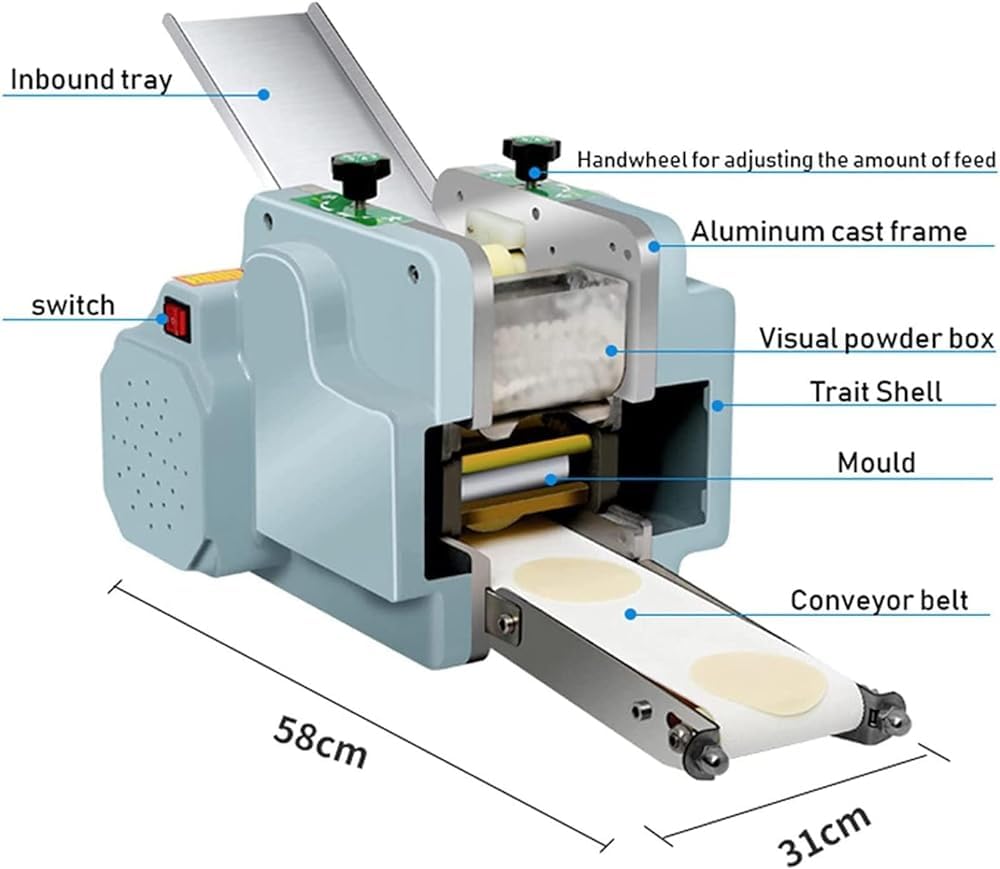 Macchina per stendere la Pasta Completamente autom Macchina for la Lavorazione di stampi Rotondi for ristoranti Commerciali Domestici, 60 Pezzi/min