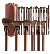 MAANGE 20 PCS Makeup Brushes with Case Professional Makeup Brush Set Premium Synthetic Face Kabuk...