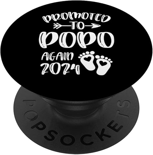 Promoted to Popo Again 2024 Soon to Be Grandparents Again PopSockets Standard PopGrip
