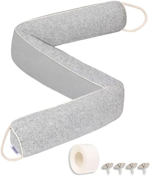 TORRAMI Topes para debajo de la puerta de 30 pulgadas, bloque de corriente triangular pesado para aire fríovientobrisa, bloqueador de ruido para