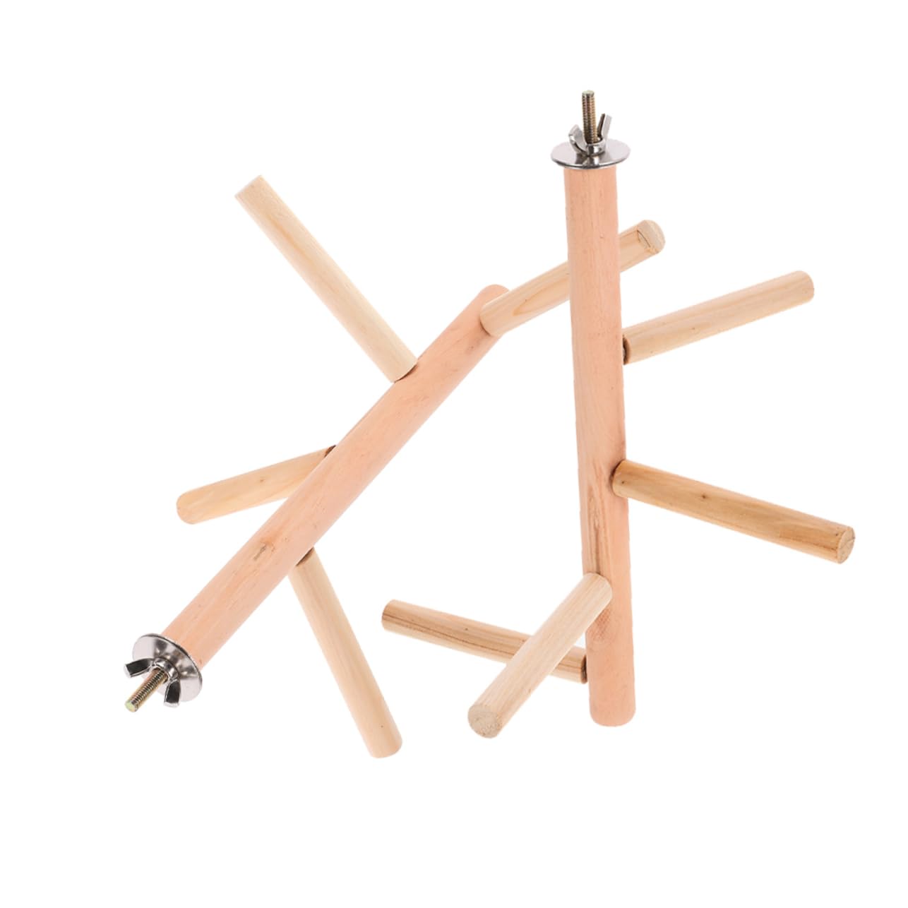 VANZACK 8piezas De Madera para Pájaros Soporte Natural para Periquitos y Aves Percha y para Jaulas De Aves