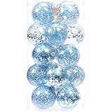 Photo Gallery sea team 80mm/3.15" palla sfera trasparente infrangibile in plastica per albero di natale, riempita con decorazioni natalizi raffinati set 20 pezzi Photo Gallery sea team 80mm/3.15" palla sfera trasparente infrangibile in plastica per albero di natale, riempita con decorazioni natalizi raffinati set 20 pezzi