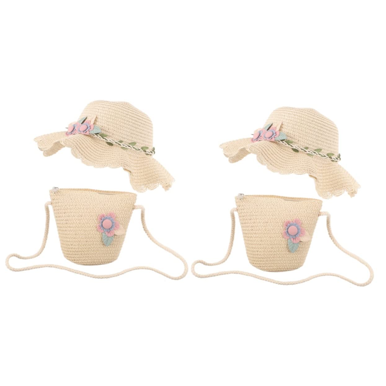 BESPORTBLE Strandhut für Mädchen Sonnenhut Strohhüte für kleine Mädchen Cowgirl-Hut Kappe Strohhut strohhüte für Sommermützen für Mädchen -Mädchen-Einkaufstasche