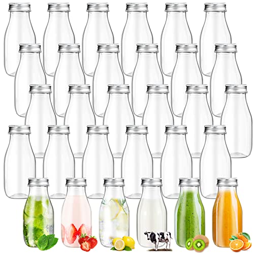 Roshtia 30 Pack Silver 4oz 120ml Plastic Mini Milk Bottles Bulk J...