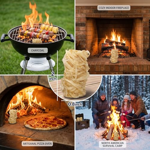Fire Starters,72 Pcs,Fire Starter for Campfire,Grill,Fireplace - Image 4