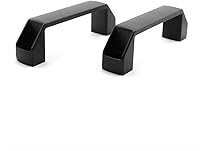 Vista 2 de Paquete de 2 manijas de aleación de aluminio negro rectangular industrial para accesorios de perfil de extrusión de aluminio serie 20, 3.543 in