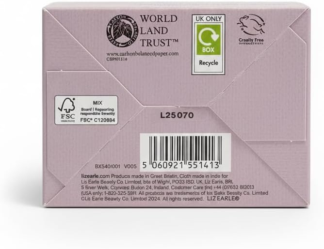 Liz Earle The Skincare Discovery Collection Gift Set, Hot Cloth Cleanser 30ml, Skin Tonic 50ml, Eye Lotion 50ml, Light Cream 15ml with Cotton Cloth