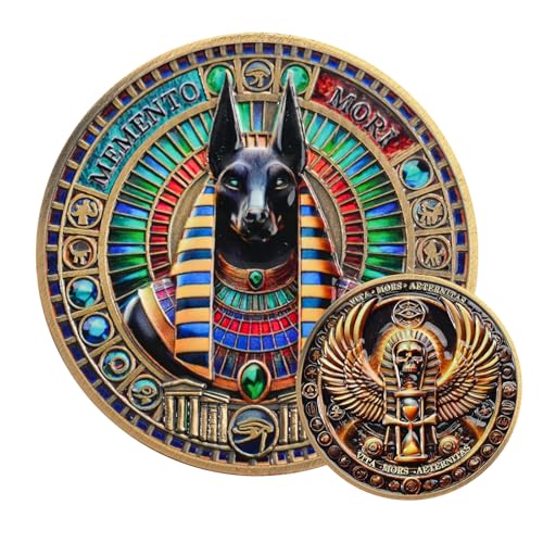 Mento Mori - Moneda conmemorativa de Anubis Egipcio Vita, Mors,