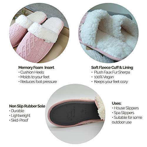 Pudus Women's Cozy House Slippers with Memory Foam & Extra-Plush Fleece Lining2