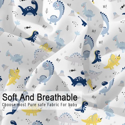Image of Plushii 4PK Microfiber Crib Sheets for Baby Boys, Animals Under Blue Stars | Fits standard crib & toddler beds (52x28 inch). Soft, breathable cover with cute patterns for boys and girls.