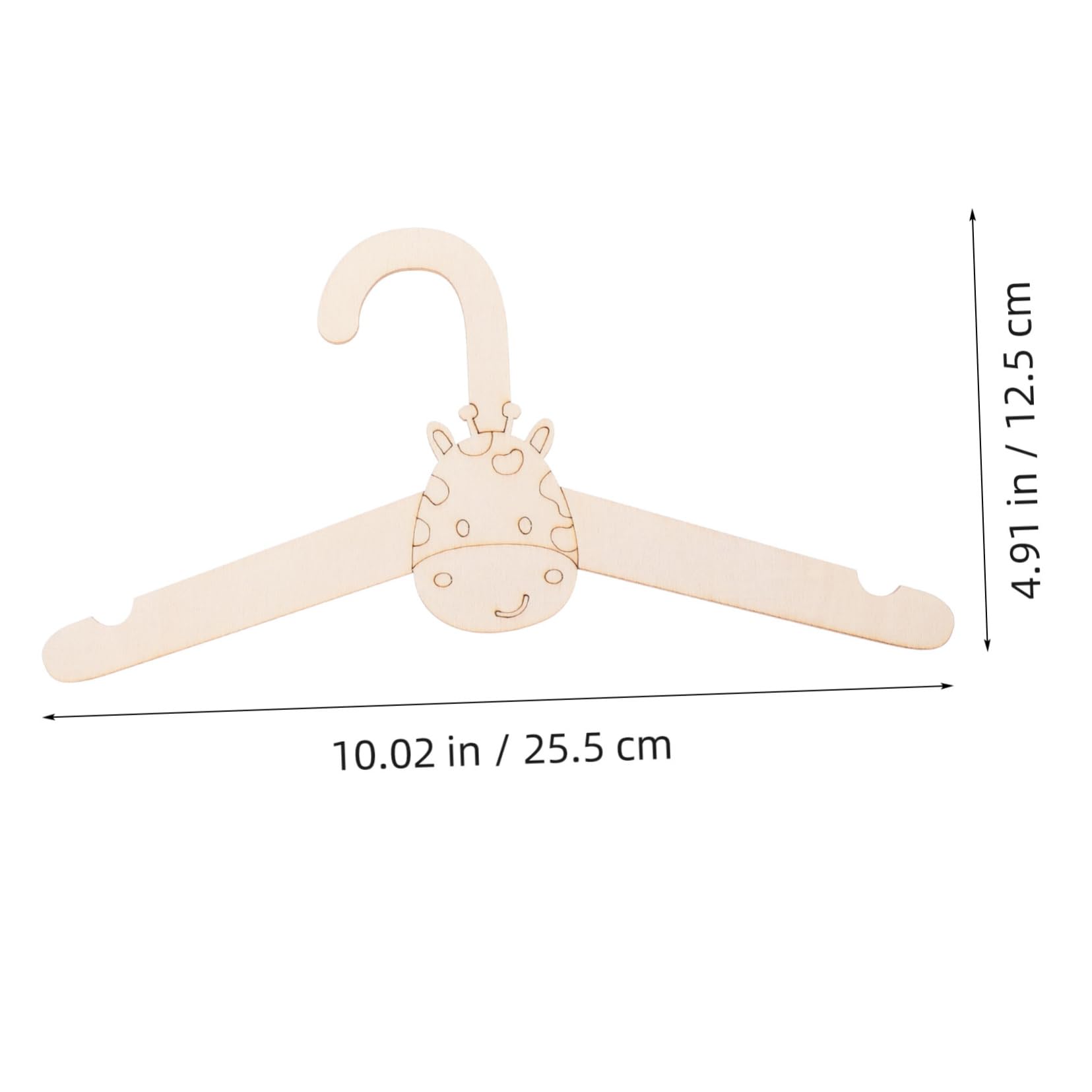 SOLUSTRE Cute Boys and Girls Wooden Hangers 5 Pack DIY Animal-Shaped Hangers for Newborns Toddlers and Organization