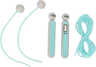 Cordless Jump Rope with Counters, Digital Length Adjustable Workout Jumping Rope Intelligent Counting Weighted 360 Degree Rotation Fitness Ropeless Rope