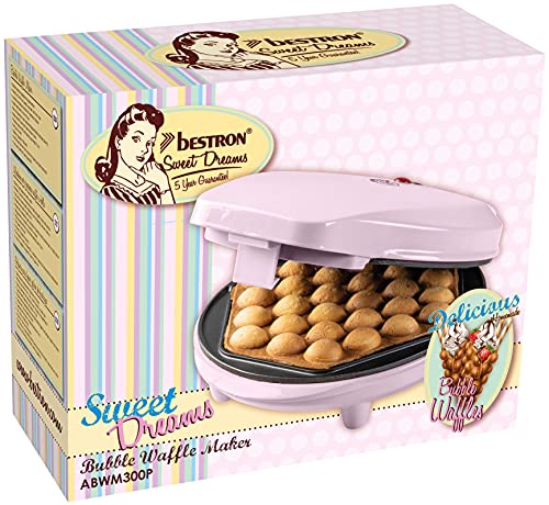 Bestron Bubble-Waffeleisen, Waffelmaker für Bubble Waffeln zum Befüllen mit Eis, Schokolade oder Obst, mit Backampel… – Bild 7