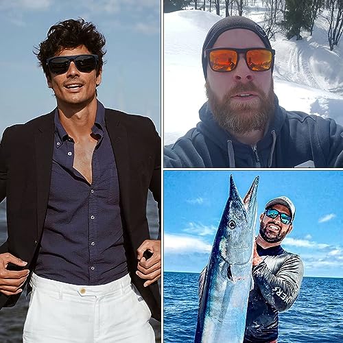 Polarized Sunglasses for Men Women Driving Sports Hiking Sun Glasses Classic Square Frame UV400 Protection - Image 3