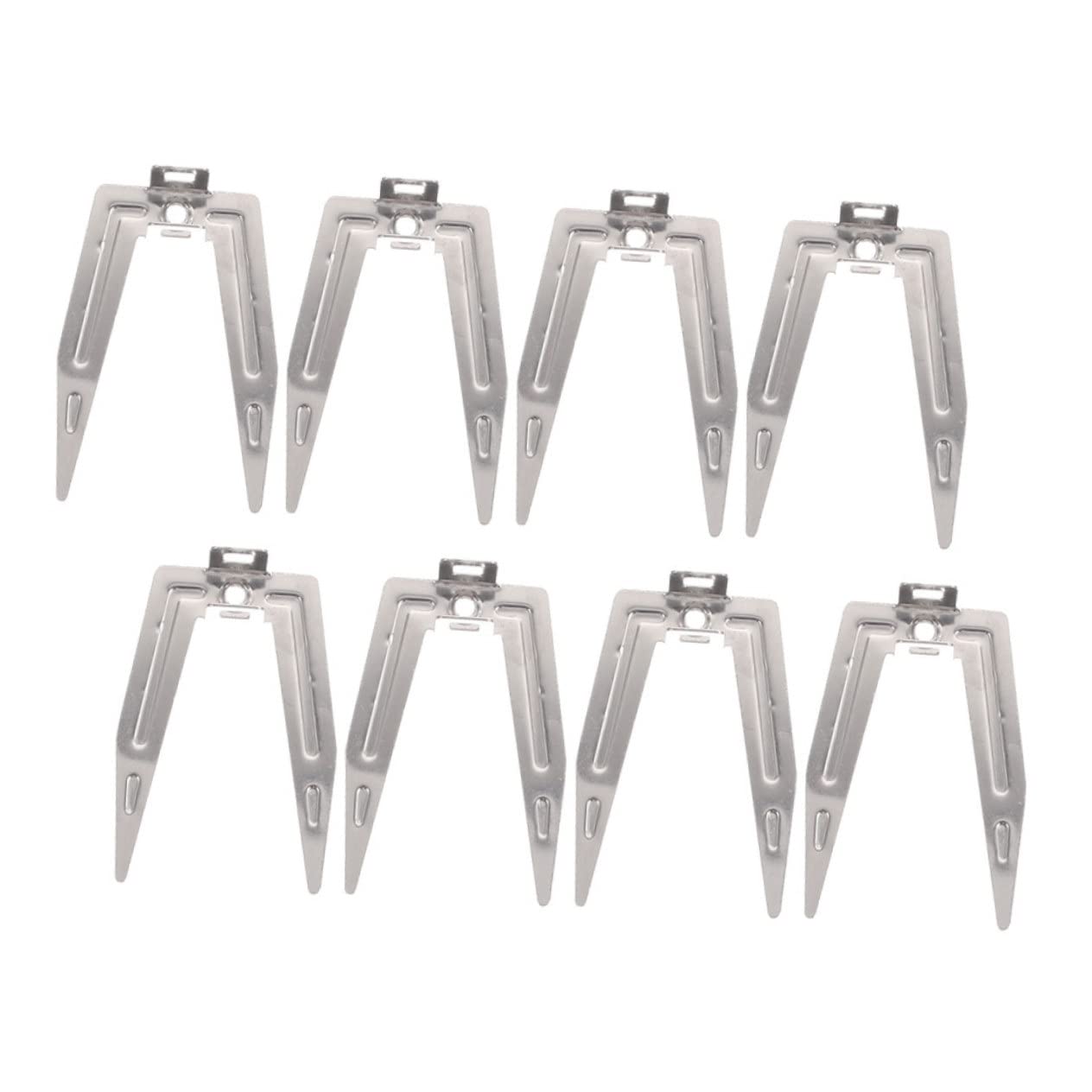 ABOOFAN Durability Safety 8pcs Stainless Steel Grill Forks Roast Chicken Forks Stability Bearing Capacity for Bbq Oven