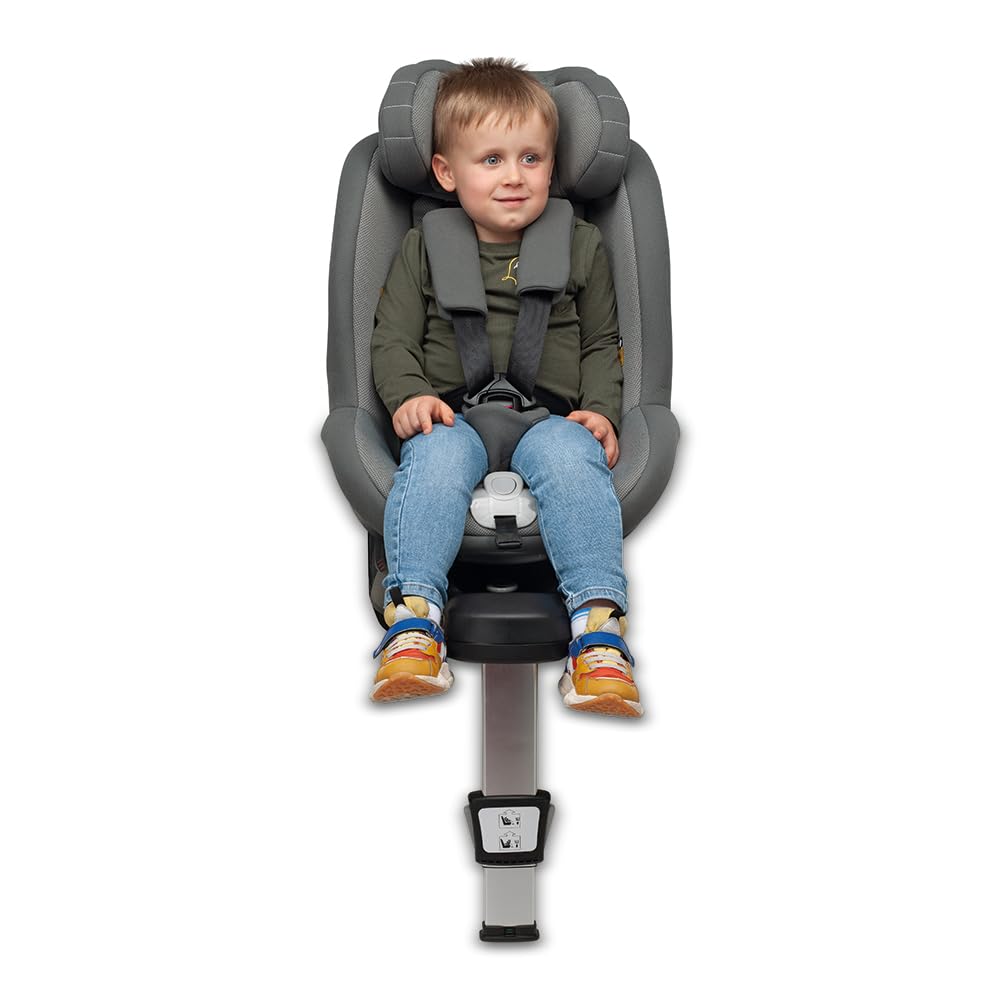 Foppapedretti Siège auto Logik I-Size, siège pivotant à 360° pour enfant de 40 à 105 cm de hauteur, conforme ECE R129, fixation Isofix, appuie-tête à 13 hauteurs, Desert