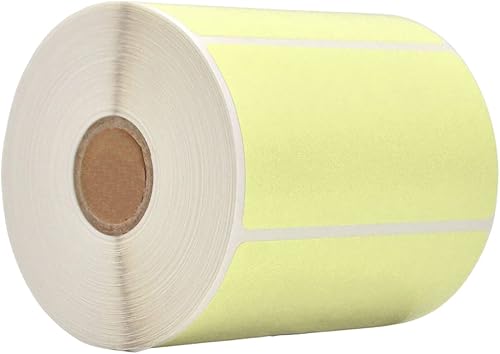 WOD - Rollos de etiquetas térmicas directas de color verde hielo, 4 x 2 pulgadas, 500 etiquetas adhesivas por rollo, adhesivo permanente para