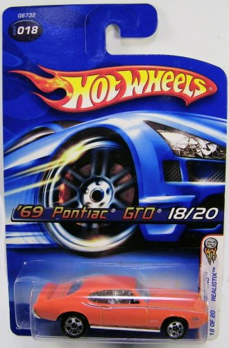 Hot Wheels 1969 Pontiac GTO 1:64 Naranja