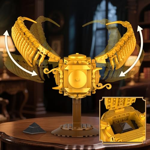 Image of Vziimo Golden Fidget Spinner Building Set, MOC Ideas Magic Golden Ball Model Kit, Creative HP Gift Toys for Teens Adults (371 PCS)