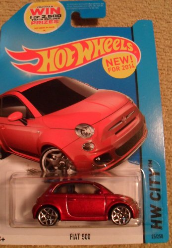 Hot Wheels 2014 HW City Fiat 500 25/250 miniatura 1