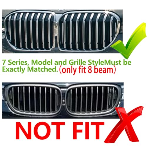 Image of Automotive Grille Inserts for BMW 7 Series G11 2020-2023 (ONLY Fit 8-Beam),Front Grille Accessories