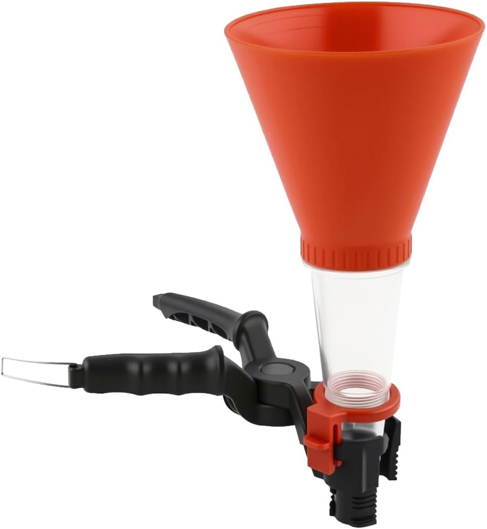 Tuxihapp Self-Locking No-Spill Car Engine Oil Funnel - Universal Automotive Oil Change Tool for Cars Trucks SUVs