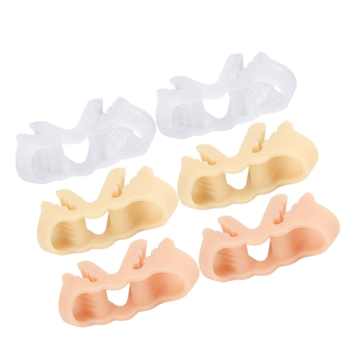 AUTSUPPL Silicone Toe Separators for Women 3 Pairs Toe Straightener Corrector for Bunions