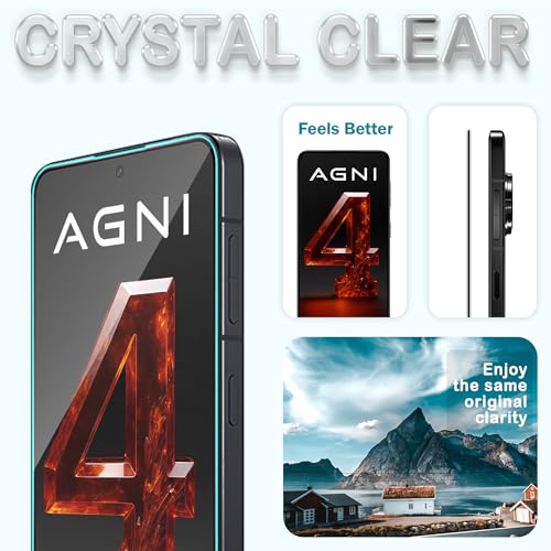 Image of ArmourPro Military Grade Gorilla Tempered Glass Screen Protector for Lava Agni 4 5G (6.78 Inch) With Easy Installation Kit| Edge-To-Edge Protector Coverage |Black